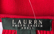 Load image into Gallery viewer, Lauren Ralph Lauren Womens Red Knit 3/4 Sleeve Pullover A-Line Dress Size XS
