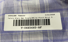 Load image into Gallery viewer, Calvin Klein Mens Purple White Plaid Infinite Cool Button-Up Shirt Size L
