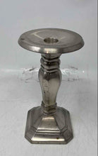 Load image into Gallery viewer, Pottery Barn Silver Color Metal Home Decorative Candlestick Holder Collectible
