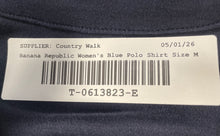 Load image into Gallery viewer, Banana Republic Mens Blue Cotton Short Sleeve Collared Polo Shirt Size Medium
