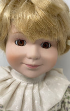 Load image into Gallery viewer, Marian Yu Designs Hilary Blonde Hair Porcelain Doll In White Floral Dress W/ Box
