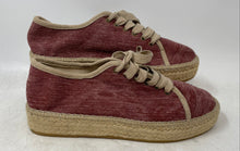 Load image into Gallery viewer, Toni Pons Womens Red Beige Lace-Up Round Toe Low Top Sneaker Shoes Size 39
