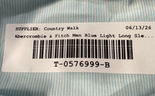Load image into Gallery viewer, Abercrombie &amp; Fitch Mens Light Blue Long Sleeve Button-Up Shirt Size Medium
