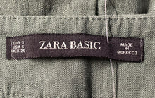 Load image into Gallery viewer, Zara Womens Green Ruffle Side Zip High-Waisted Midi Straight &amp; Pencil Skirt Sz S

