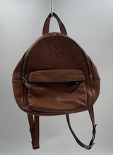 Load image into Gallery viewer, Authentic Tory Burch Womens Thea Brown Leather Zipper Mini Backpack Damaged
