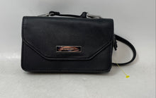 Load image into Gallery viewer, Nine West Womens Black Zipper Inner Pockets Adjustable Strap Crossbody Bag
