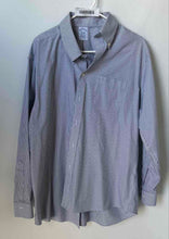 Load image into Gallery viewer, Brooks Brothers Mens Blue White Striped Long Sleeve Stretch Dress Shirt Sz 16.5
