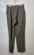 Load image into Gallery viewer, Zara Womens Gray Herringbone Print Slash Pocket Wide-Leg Dress Pants Size XS

