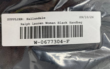Load image into Gallery viewer, Authentic Lauren Ralph Lauren Womens Black Double Handle Tote Handbag Damaged
