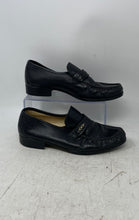 Load image into Gallery viewer, Unbranded Mens Black Leather Moc Toe Slip-On Loafer Shoes Size 8.5
