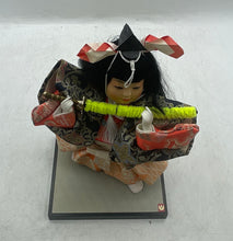 Load image into Gallery viewer, Black Hair Decorative Asian Japanese Warrior Doll Collection In Kimono Outfit
