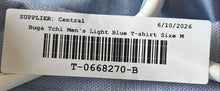 Load image into Gallery viewer, Bugatchi Mens Light Blue Cotton Short Sleeve Johnny Collar Polo Shirt Size M
