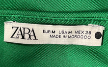 Load image into Gallery viewer, Zara Womens Green Long Sleeve Asymmetrical Bodysuit Blouse Top Size Medium
