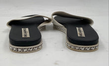 Load image into Gallery viewer, Authentic Karl Lagerfeld Womens Billi White Black Flat Slide Sandals Size 8M
