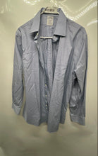 Load image into Gallery viewer, Brooks Brothers Mens Blue Printed Long Sleeve Dress Shirt Size 15 1/2
