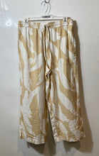 Load image into Gallery viewer, DKNY Womens White Beige Printed Drawstring Pockets Elastic Waist Cropped Pants S
