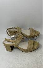 Load image into Gallery viewer, Anne Klein Womens Padrino Beige Open Toe Block Heel Slingback Sandals Size 9M
