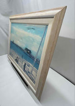 Load image into Gallery viewer, Naples Pier Florida Oil Painting Signed Beach Coastal Seascape Wall Decor Art
