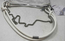 Load image into Gallery viewer, Natalie Mills Womens Silver White Chain Strap Shoulder Handbag With Tag
