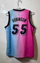 Load image into Gallery viewer, Nike Boys Pink And Blue Sleeveless Miami Heat Duncan Robinson #55 Jersey Size L
