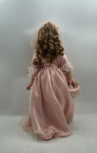 Load image into Gallery viewer, Vintage Curly Hair Brown Eyes Collectible Vinyl Play Doll In Pink Maxi Dress
