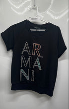 Load image into Gallery viewer, Armani Exchange Womens Black Short Sleeve Crew Neck Pullover T-Shirt Size S
