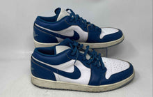 Load image into Gallery viewer, Nike Mens Air Jordan 1 Low SE Blue White Leather Basketball Shoes Size 14
