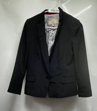 Load image into Gallery viewer, Banana Republic Womens Black Single-Breasted One-Button Blazer Jacket Size 4
