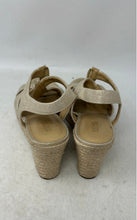 Load image into Gallery viewer, Michael Kors Womens Berkley Gold &amp; Beige Zip Wedge Espadrille Sandals Size 10M
