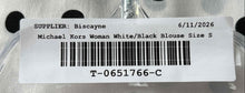 Load image into Gallery viewer, Michael Kors Womens White Black Short Sleeve Blouse Top Size Small
