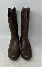 Load image into Gallery viewer, Cat &amp; Jack Unisex Kids Montana Brown Leather Pull-On Cowboy Western Boots Size 5
