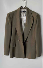 Load image into Gallery viewer, Zara Womens Green Long Sleeve Regular Fit Double-Breasted Blazer Size L With Tag
