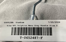 Load image into Gallery viewer, Nike Mens Gray Miami Dolphins Cotton Long Sleeve Pockets NFL Football Hoodie S

