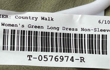 Load image into Gallery viewer, Guess Womens Green Sleeveless Cowl Neck Long Maxi Dress Size Large

