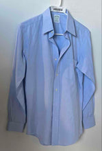 Load image into Gallery viewer, Brooks Brothers Mens Sky Blue Cotton Collared Long Sleeve Dress Shirt Size 14.5
