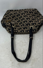 Load image into Gallery viewer, Michael Kors Womens Black Beige Signature Jacquard Double Handle Shoulder Bag
