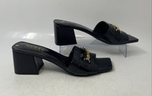 Load image into Gallery viewer, Guess Womens Black Faux Leather Open Toe Slip-On Block Mule Heels Size 8.5M
