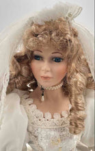 Load image into Gallery viewer, Betty Jane Carter Gorgeous Signed 22" Porcelain Doll Wedding Dress White W/Tag
