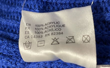 Load image into Gallery viewer, Aldo Womens Blue Knitted Multifunctional Fringed Edge Infinity Scarf Size O/S
