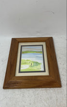 Load image into Gallery viewer, Framed Signed Watercolor Painting Landscape Featuring A Golfer By Diane Frazier
