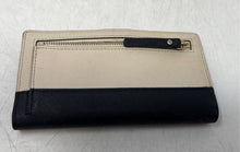 Load image into Gallery viewer, Kate Spade New York Womens Laurel Way Stacy Black Beige Leather Bifold Wallet
