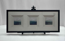 Load image into Gallery viewer, 3-Piece Framed Abstract Seascape Art Triptych Blue Coastal Landscape Wall Decor
