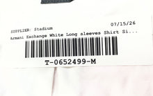 Load image into Gallery viewer, Armani Exchange Mens White Cotton Collared Long Sleeve Button-Up Shirt Size M
