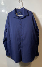 Load image into Gallery viewer, Express Performance Mens Navy Blue Stretch Moisture Wicking Dress Shirt Size XXL
