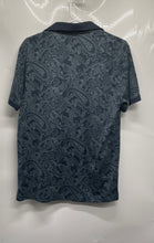Load image into Gallery viewer, Banana Republic Mens Blue Paisley Print Cotton Short Sleeve Polo Shirt Size M
