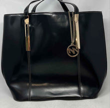 Load image into Gallery viewer, Mcklein Womens Black Leather Inner Pockets Double Handle Shoulder Tote Bag
