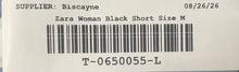 Load image into Gallery viewer, Zara Womens Black Flat Front Stretch Slash Pockets Chino Shorts Size Medium
