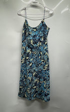 Load image into Gallery viewer, Express Womens Blue Floral Printed Sleeveless Slip Dress Size 7/8

