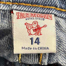 Load image into Gallery viewer, True Religion Girls Blue Denim 5-Pocket Design Straight Leg Jeans Size 14
