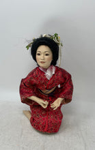 Load image into Gallery viewer, Ashton Drake Dream Of Harmony Japanese Red Kimono Floral Porcelain Doll
